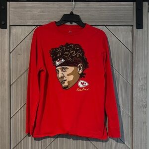 Patrick Mahomes Red Graphic Long Sleeve Tee